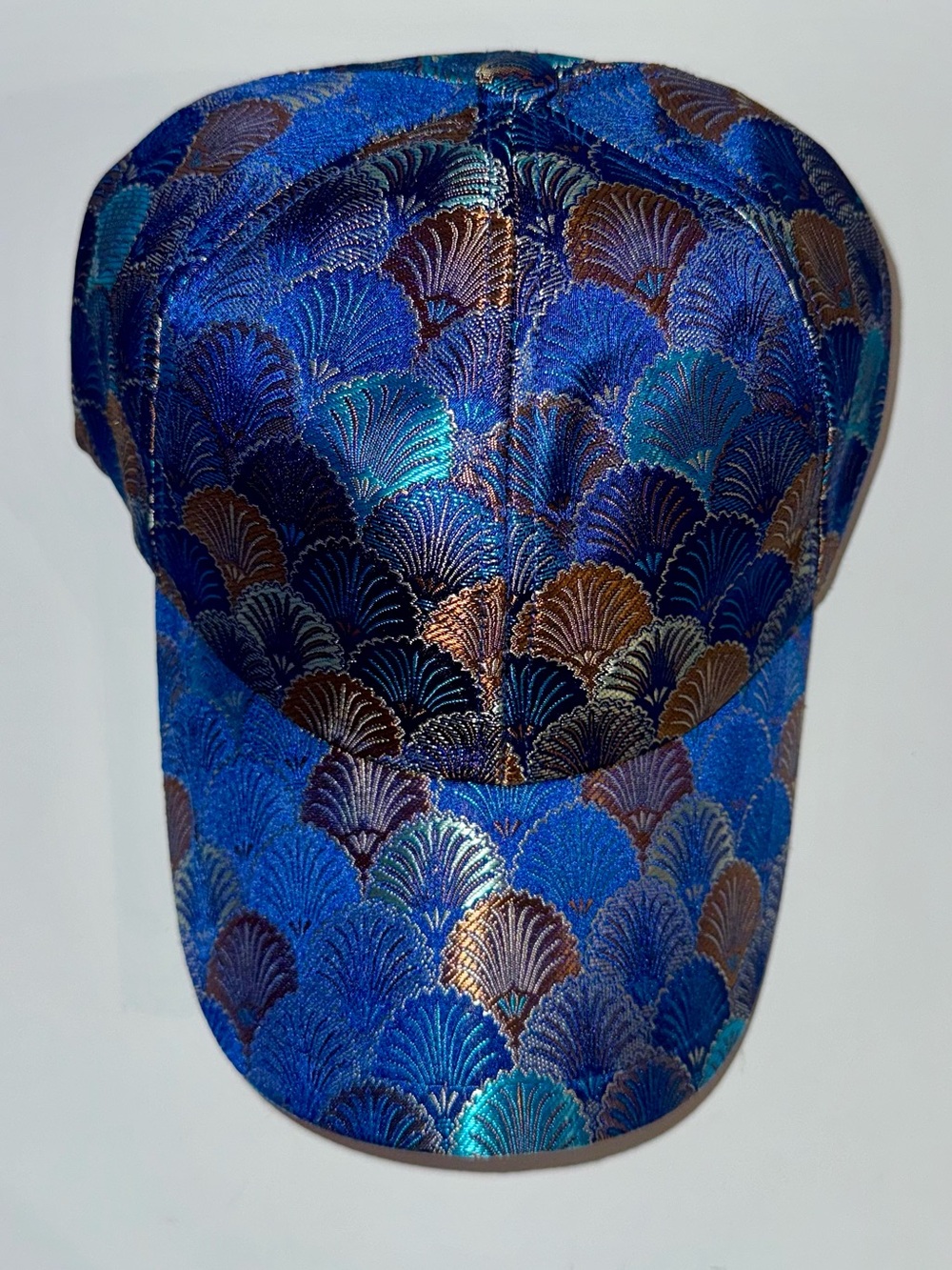 Lele Sadoughi Metallic Seashell Baseball Cap